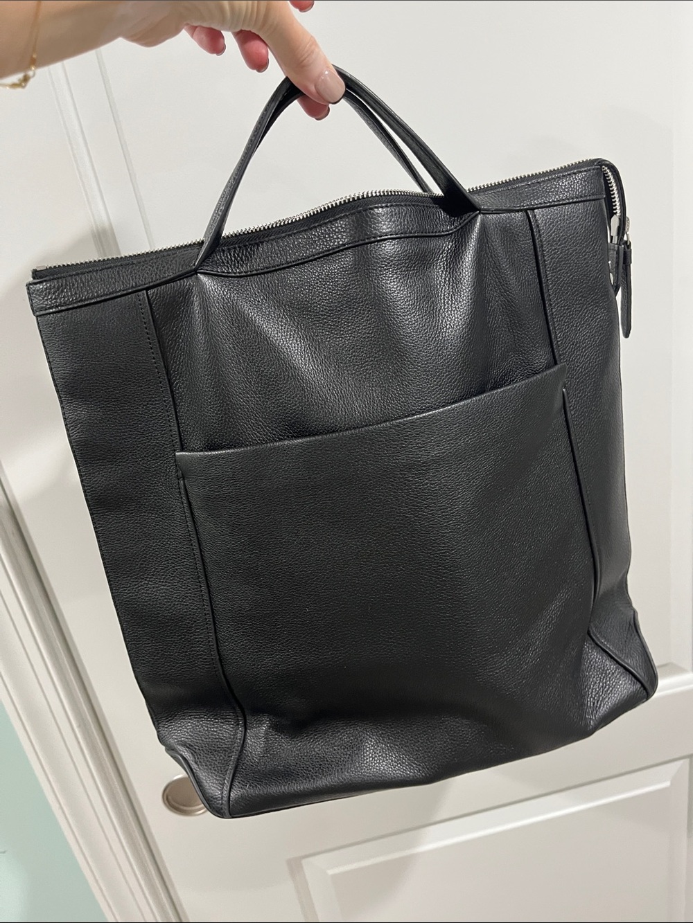 Cole Haan Grand Series convertible black leather backpack